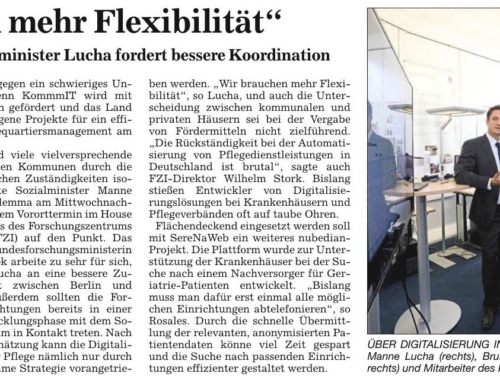 Sozialminister Manne Lucha besucht die nubedian GmbH